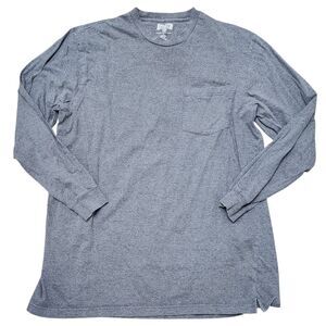 Duluth Trading Co. Gray Men's Longtail Long Sleeve Pocket Crew. Sz. L